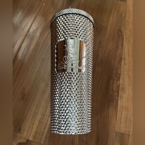 Starbucks Disney Silver Tumbler with Embossed Character